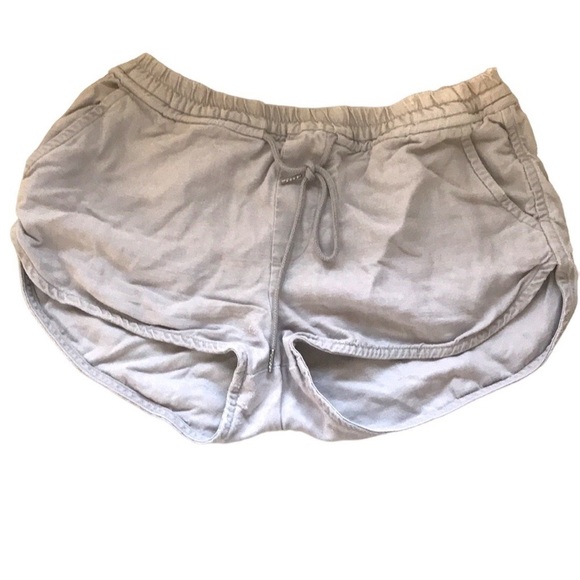 Aritzia Community Habitus Short linen blend Distressed size small light gray - Picture 2 of 13